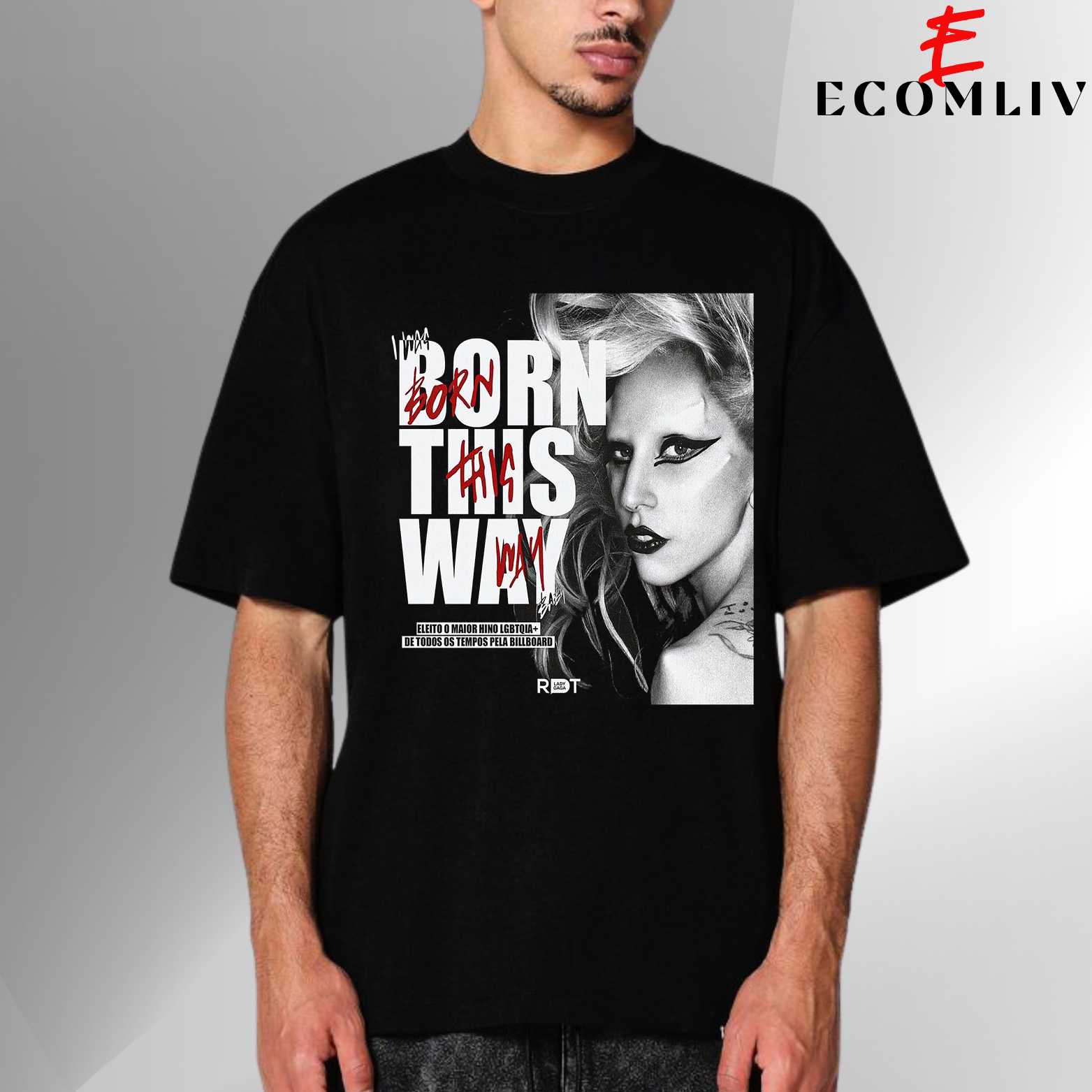 Lady Gaga Born This Way T Shirt, Unisex Music Tee